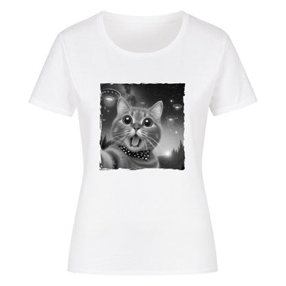 Alien Encounter Cat Damen T-Shirt - Kanimal - T-Shirt - MarketPrint