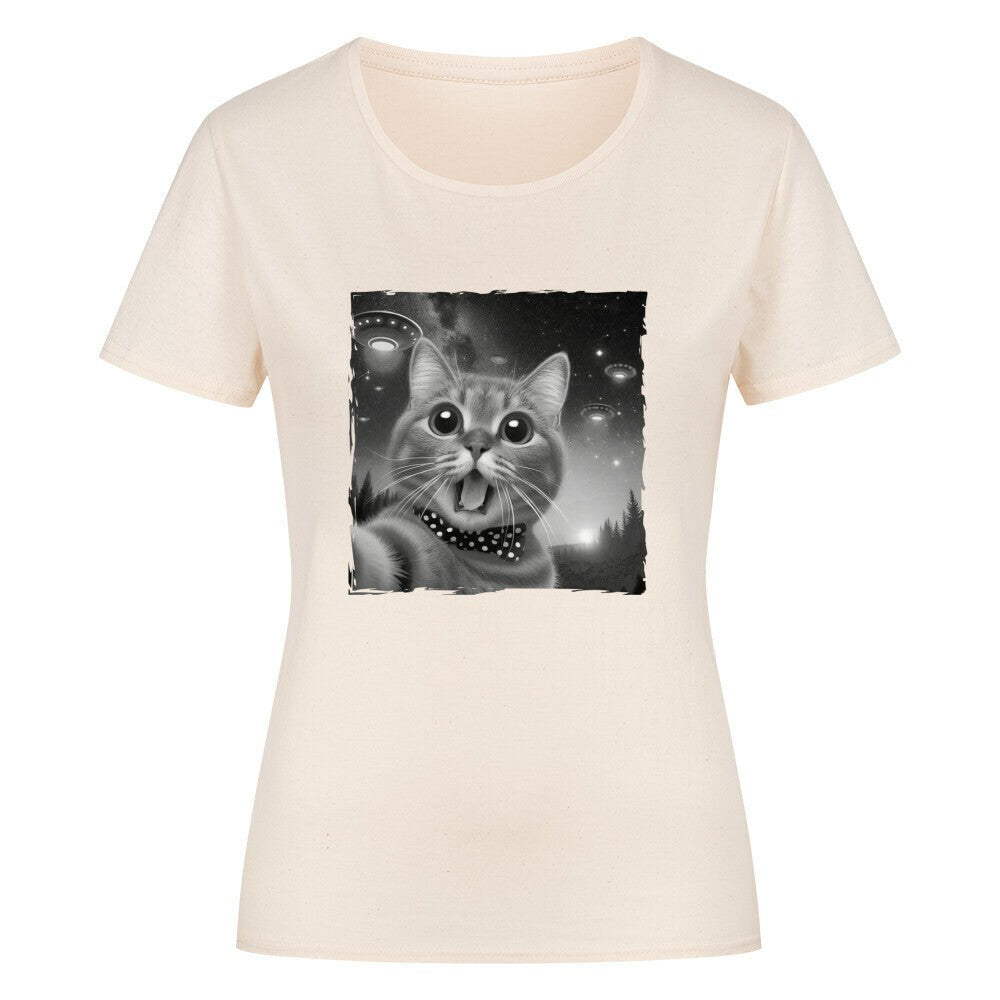 Alien Encounter Cat Damen T-Shirt - Kanimal - T-Shirt - MarketPrint