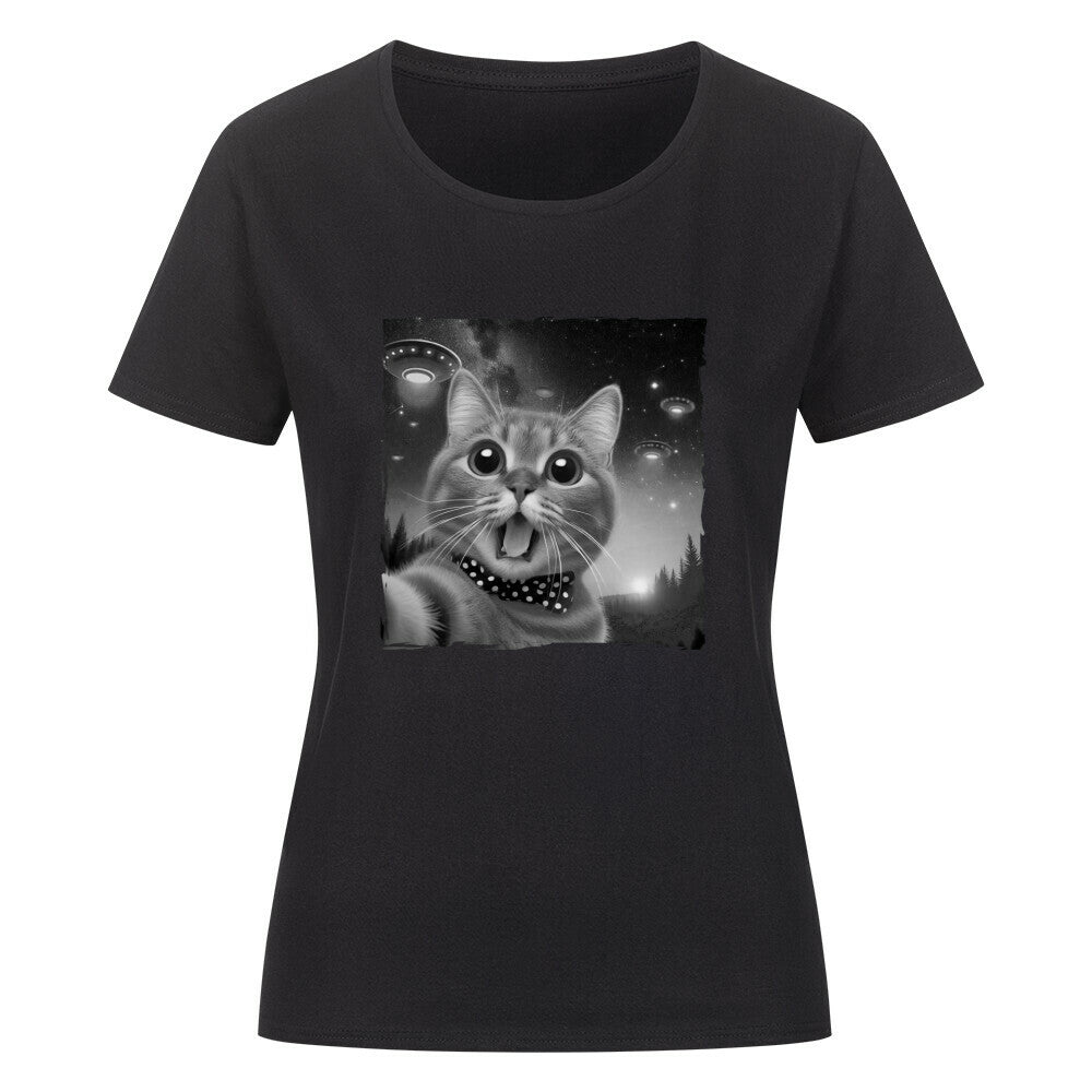 Alien Encounter Cat Damen T-Shirt - Kanimal - T-Shirt - MarketPrint