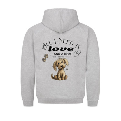 All I Need is Love and a Dog Hoodie - Kanimal - Hoodie - MarketPrint