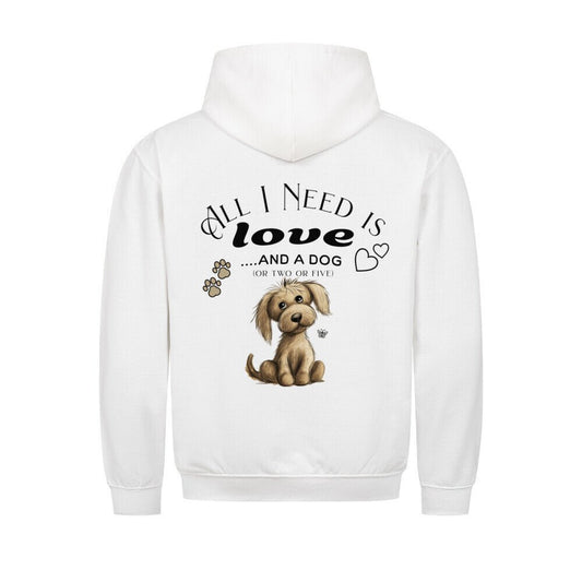 All I Need is Love and a Dog Hoodie - Kanimal - Hoodie - MarketPrint