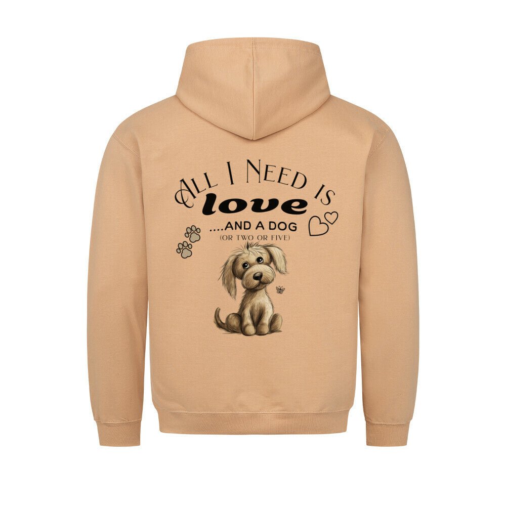 All I Need is Love and a Dog Hoodie - Kanimal - Hoodie - MarketPrint