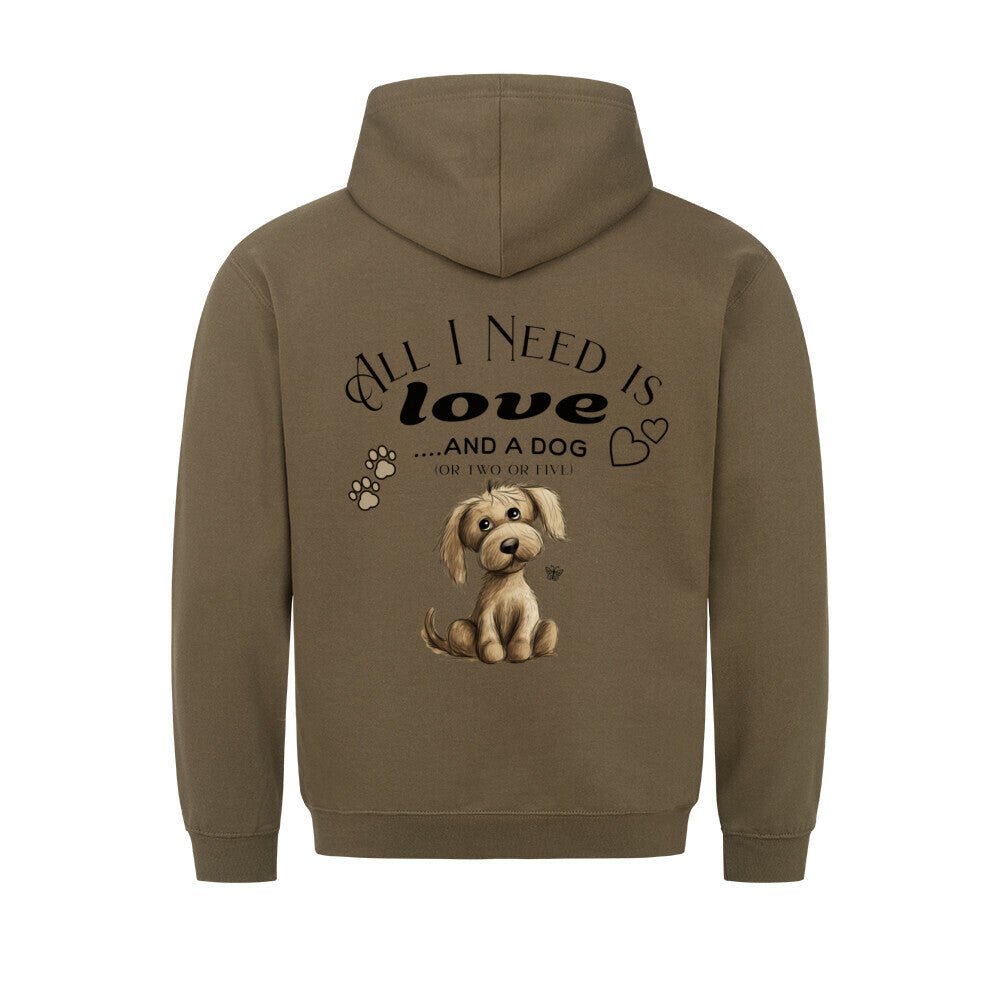 All I Need is Love and a Dog Hoodie - Kanimal - Hoodie - MarketPrint